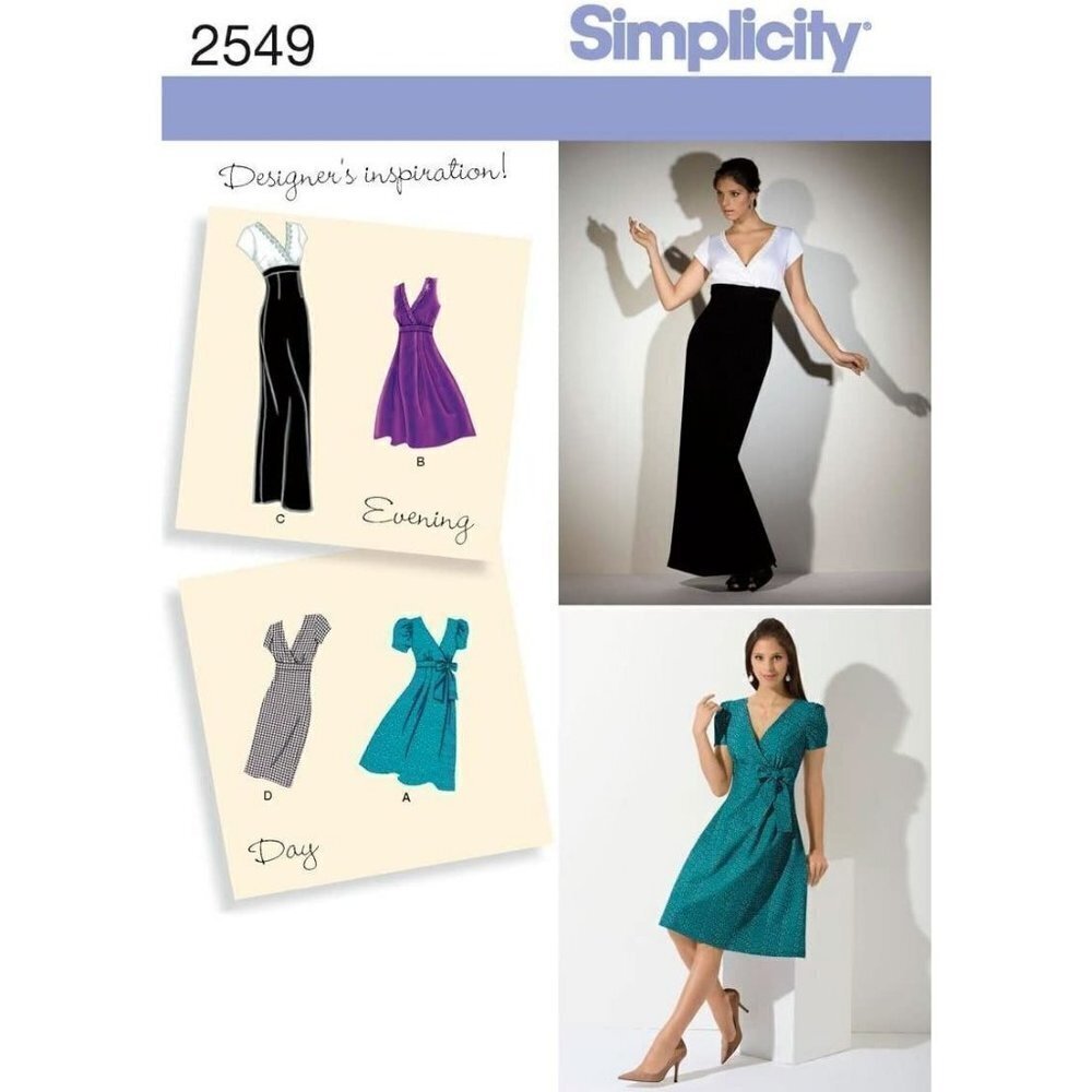 Simplicity Sewing Pattern 2549‎ MIsses Dress Skirt Variations Size 6-14